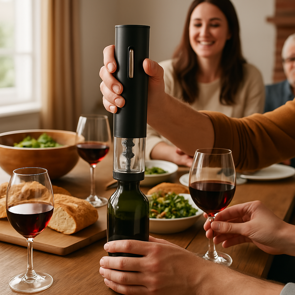 Set Destapador de Vino Eléctrico 4 en 1