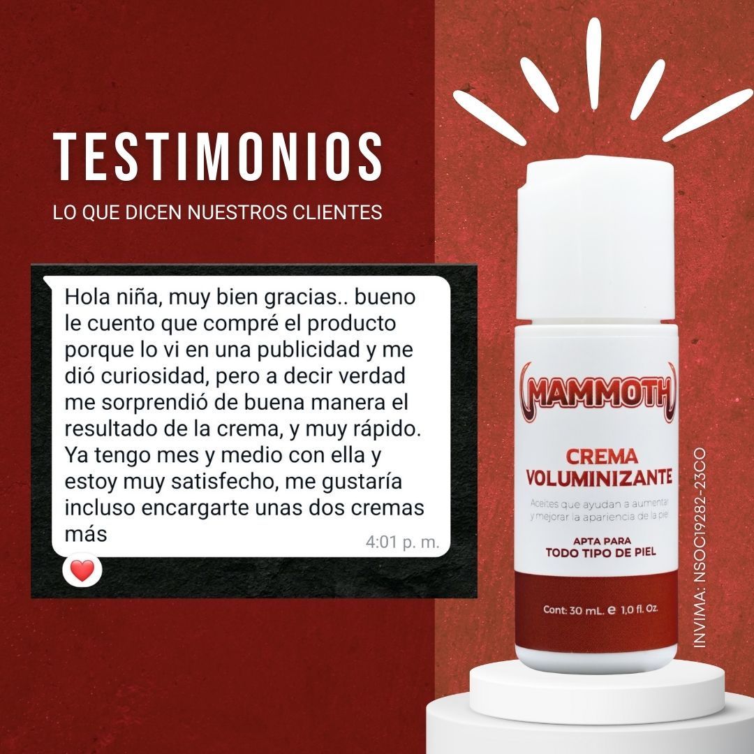 Mammoth: Crema Voluminizante