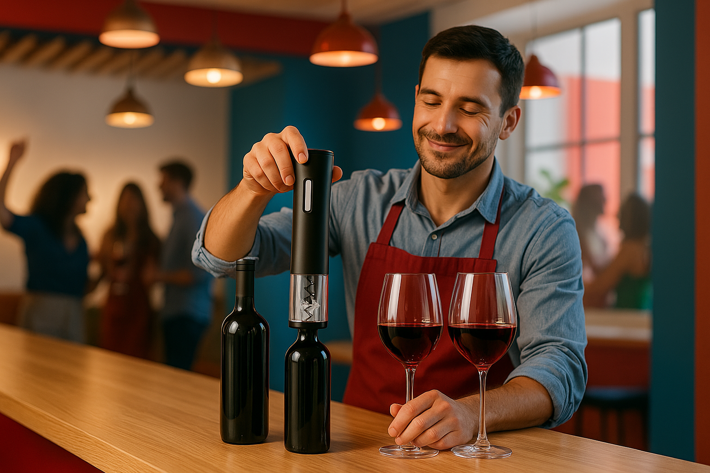 Set Destapador de Vino Eléctrico 4 en 1