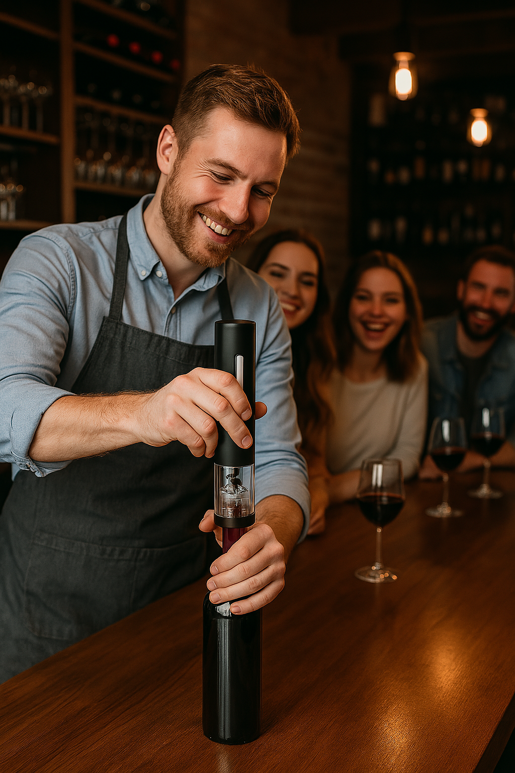 Set Destapador de Vino Eléctrico 4 en 1