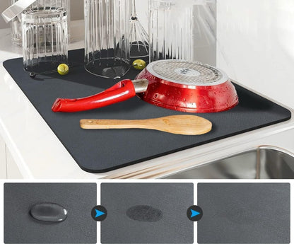 Alfombra Super Absorbente para Platos: ¡Mantén tu cocina seca y limpia!