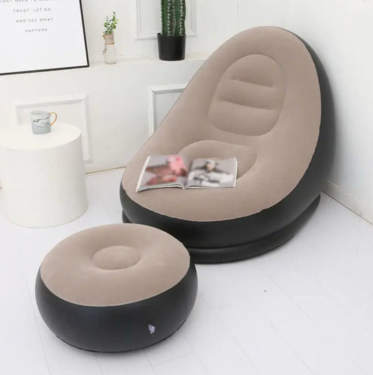 Sillón Inflable con Reposapiés – Relájate en Cualquier Lugar